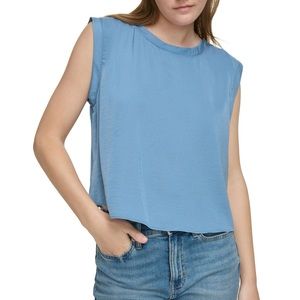 Calvin Klein Women's Extended-Shoulder Cropped Top
